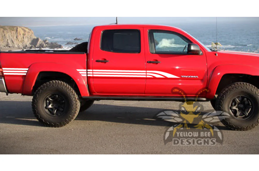 Big Lines Graphics Kit Vinyl Decal Compatible with Toyota Tacoma Double Cab - Image 5