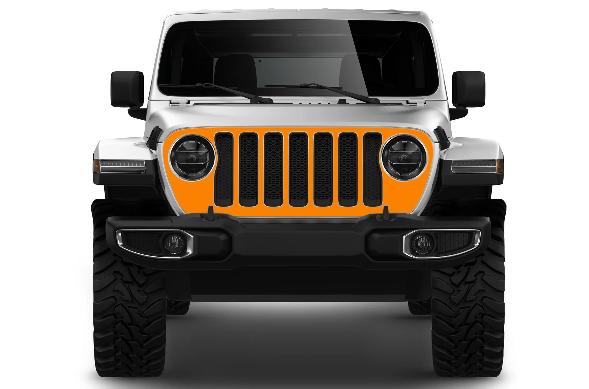 Blackout Grille Graphics Decals Compatible with Jeep JL Wrangler - Image 3