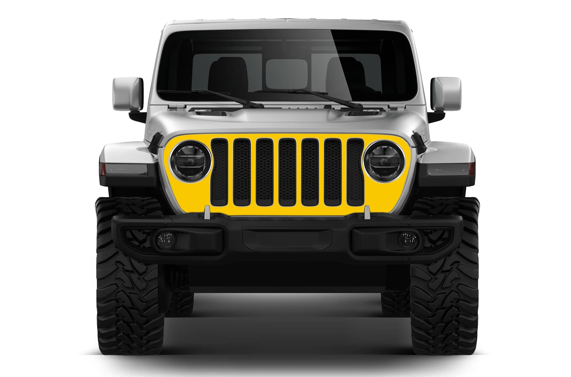 Blackout Solid Color grille graphics decals compatible with Jeep Gladiator JT - Image 4