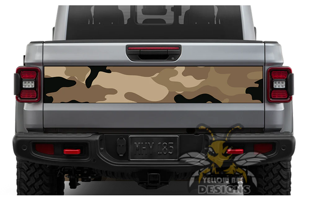 Brown Army Tailgate Door Decals Vinyl Compatible with Jeep JT Gladiator 4 Door (8x53 inches) - Image 2