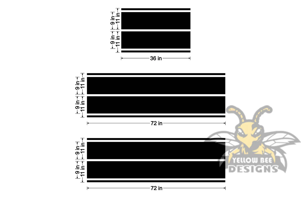 Car or Truck Decals Universal Vinyl Dual Rally Racing Stripes - Image 3