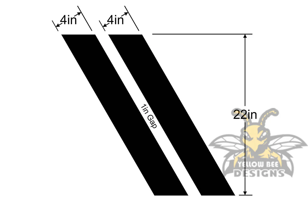 Car or Truck Decals Universal Vinyl Hash Mark Fender Stripes - Image 4