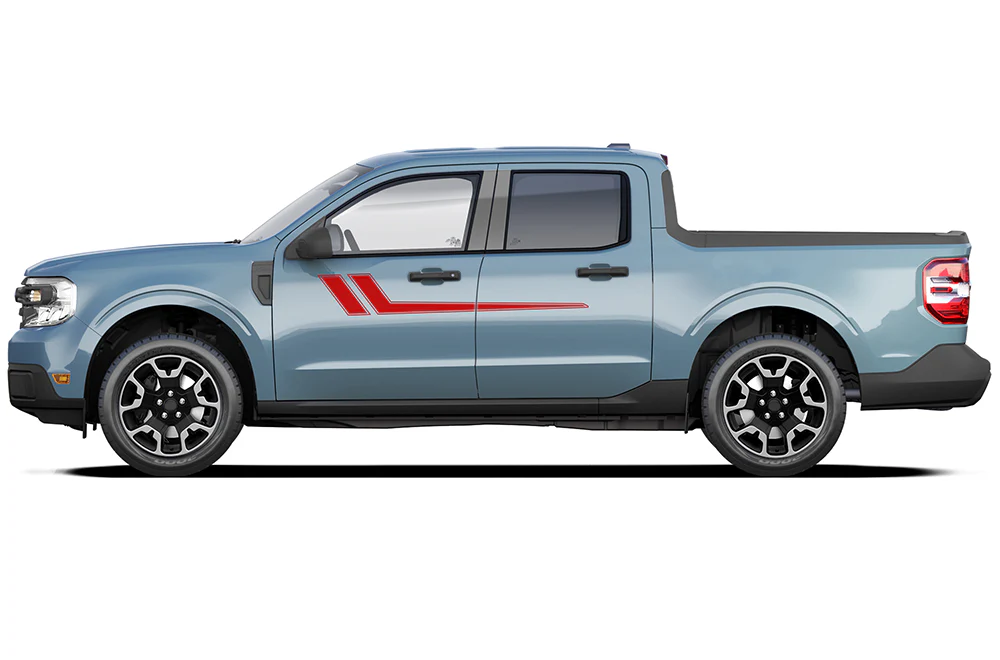 Center Hockey Side Stripes Decals Compatible with Ford Maverick - Image 3