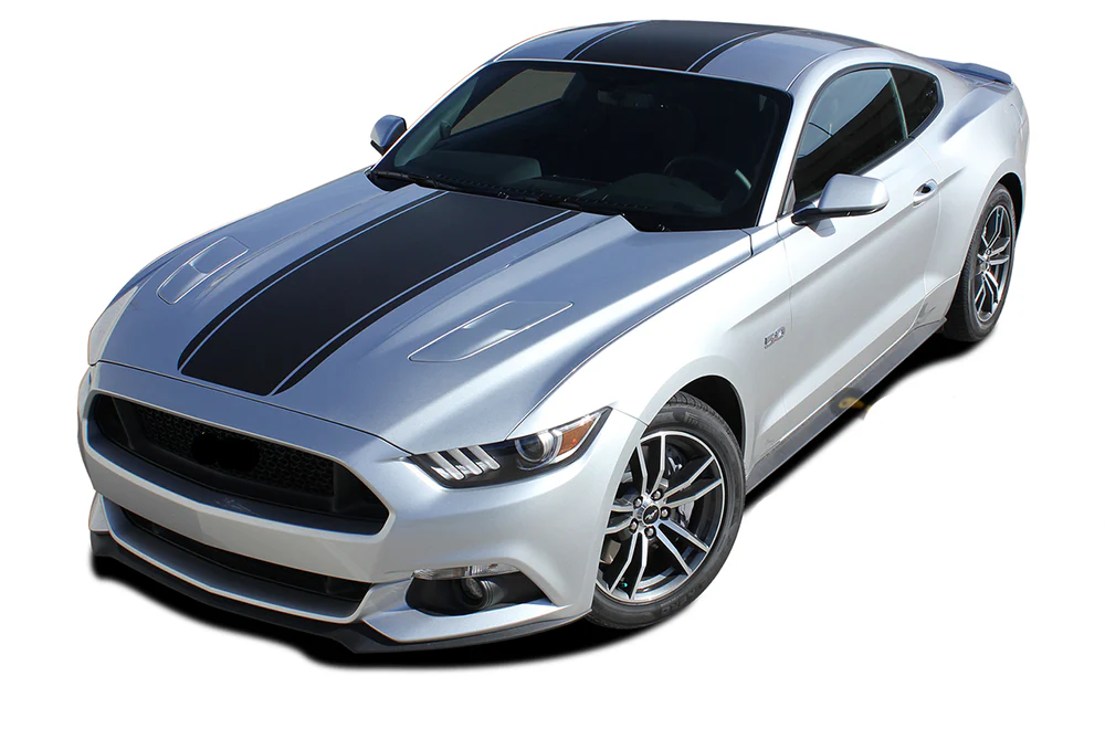 Center Stripes Decals Graphics Vinyl Compatible with Ford Mustang