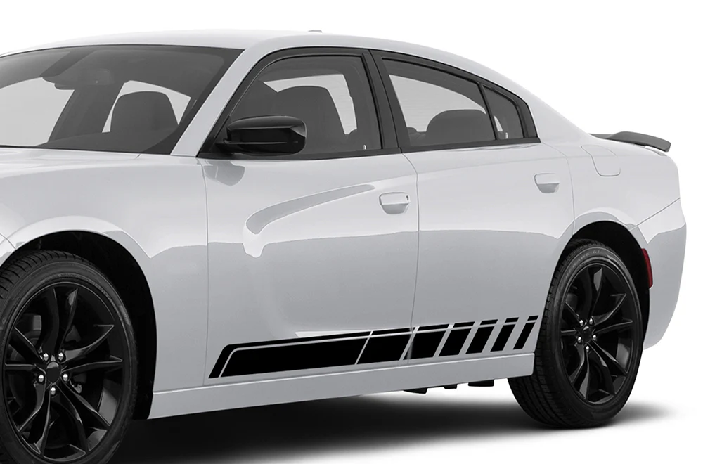 Charger Lower Rocker Stripes Graphics Vinyl Decal Compatible with Dodge Charger