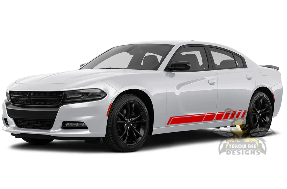 Charger Lower Rocker Stripes Graphics Vinyl Decal Compatible with Dodge Charger - Image 2
