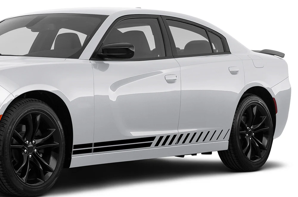 Charger Lower Thin Stripes Graphics Vinyl Decal Compatible with Dodge Charger
