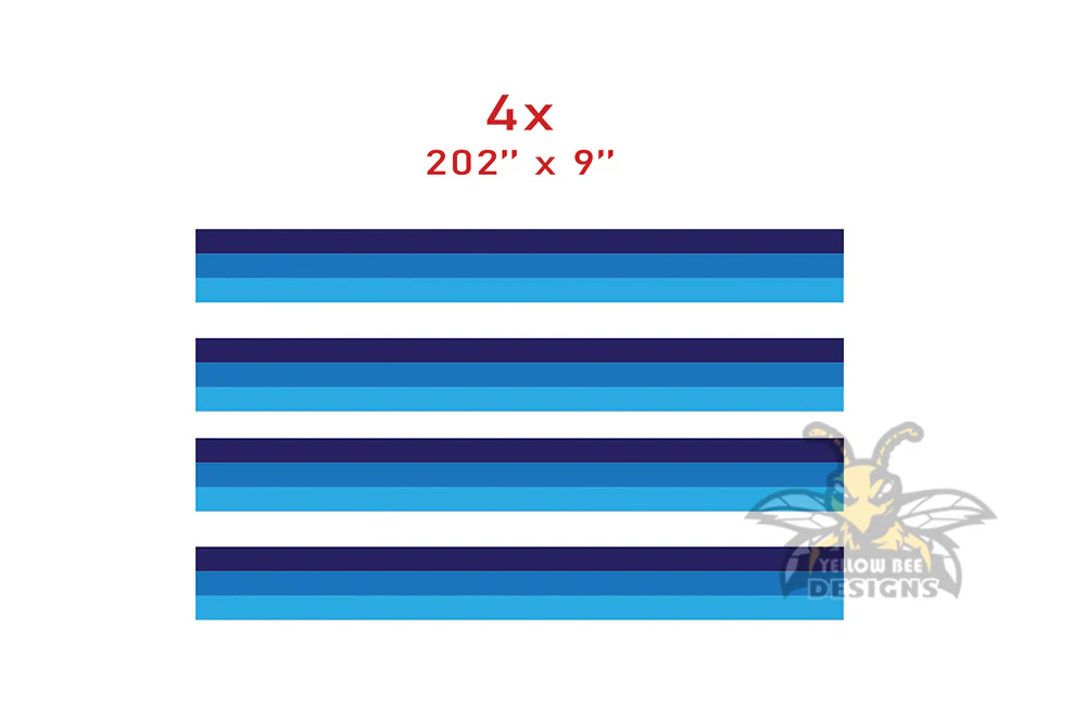 Class A Motor Home Blue Retro Stripes Decals, rv Graphics Vinyl Kits - Image 4