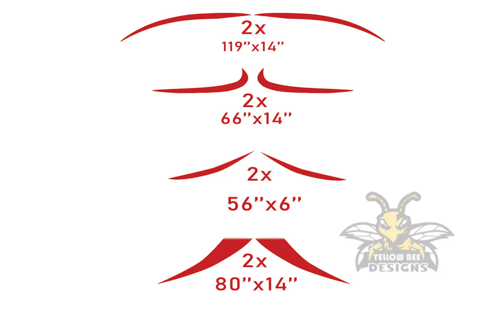 Class A Motor Home Decals, rv Graphics Vinyl Kits Red-Black - Image 6