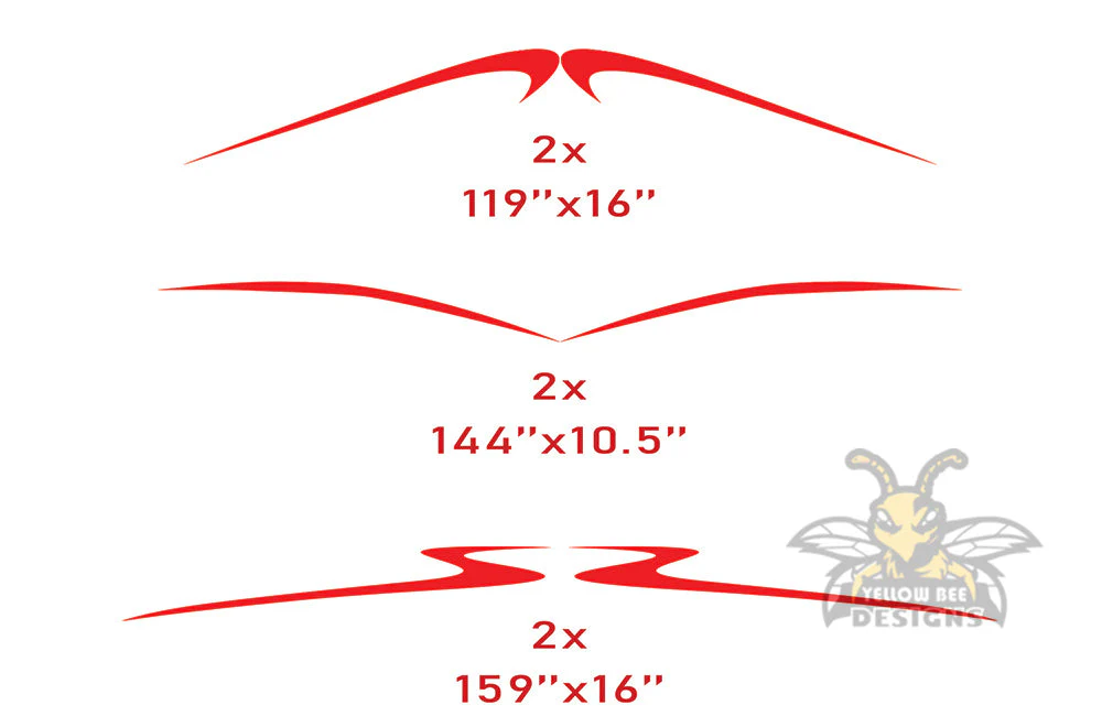 Class A MotorHome Decals, rv Graphics Vinyl Kits Red-Black - Image 5