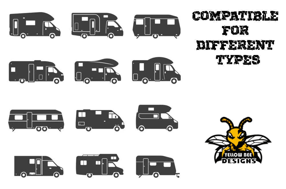 Class A MotorHome Decals, rv Graphics Vinyl Kits Red-Black - Image 8
