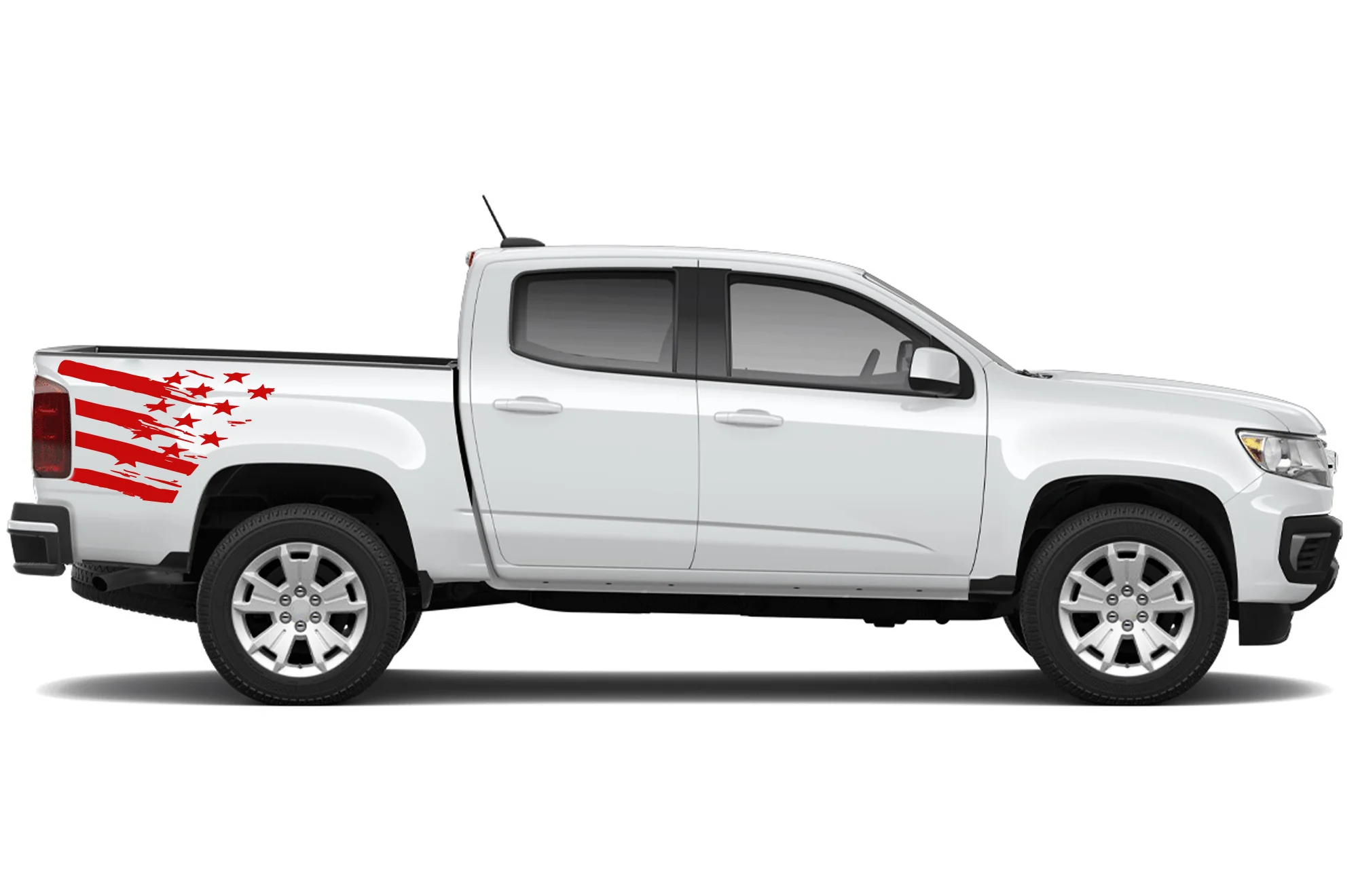 US Bed Graphics Vinyl Decals Compatible with Chevrolet Colorado Crew Cab - Image 2