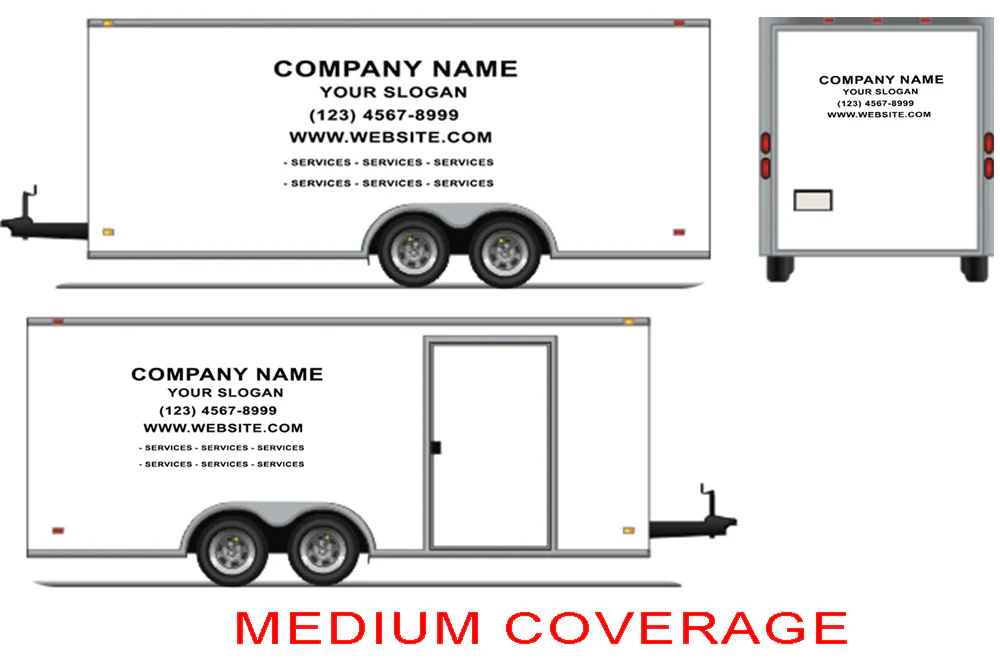 Vinyl Lettering, Graphics, Decals For 7' x 18' Enclosed Trailer - Image 4