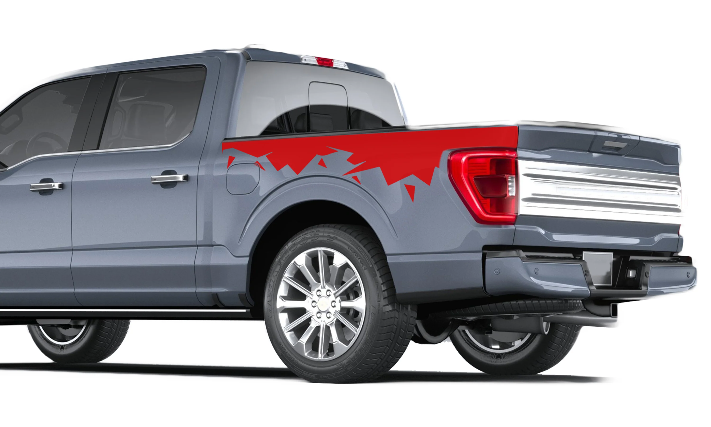 Cracks Bed Side Vinyl Graphics Decals Compatible with Ford F150 - Image 3