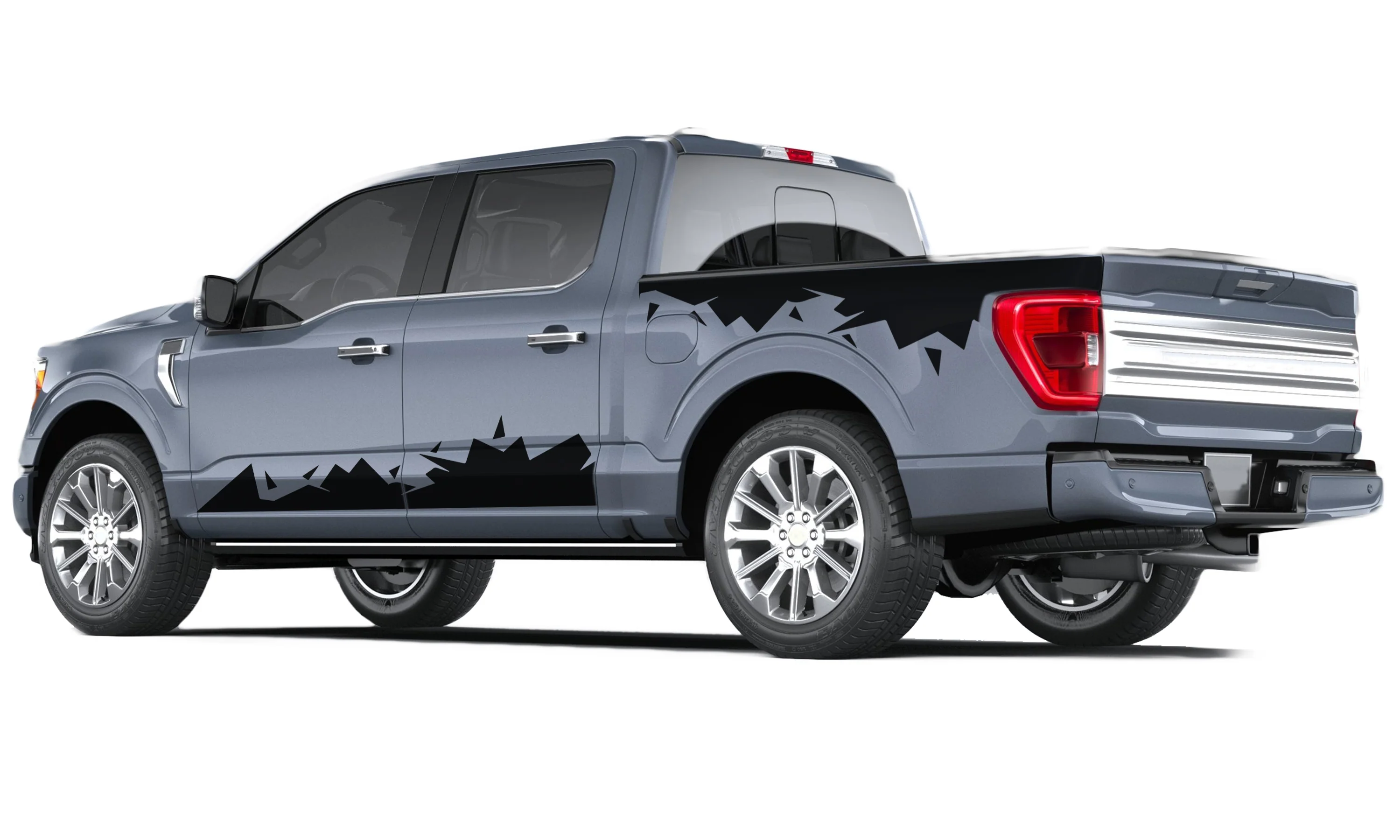 Cracks Doors and Bed Graphics Vinyl Decals Compatible with Ford F150