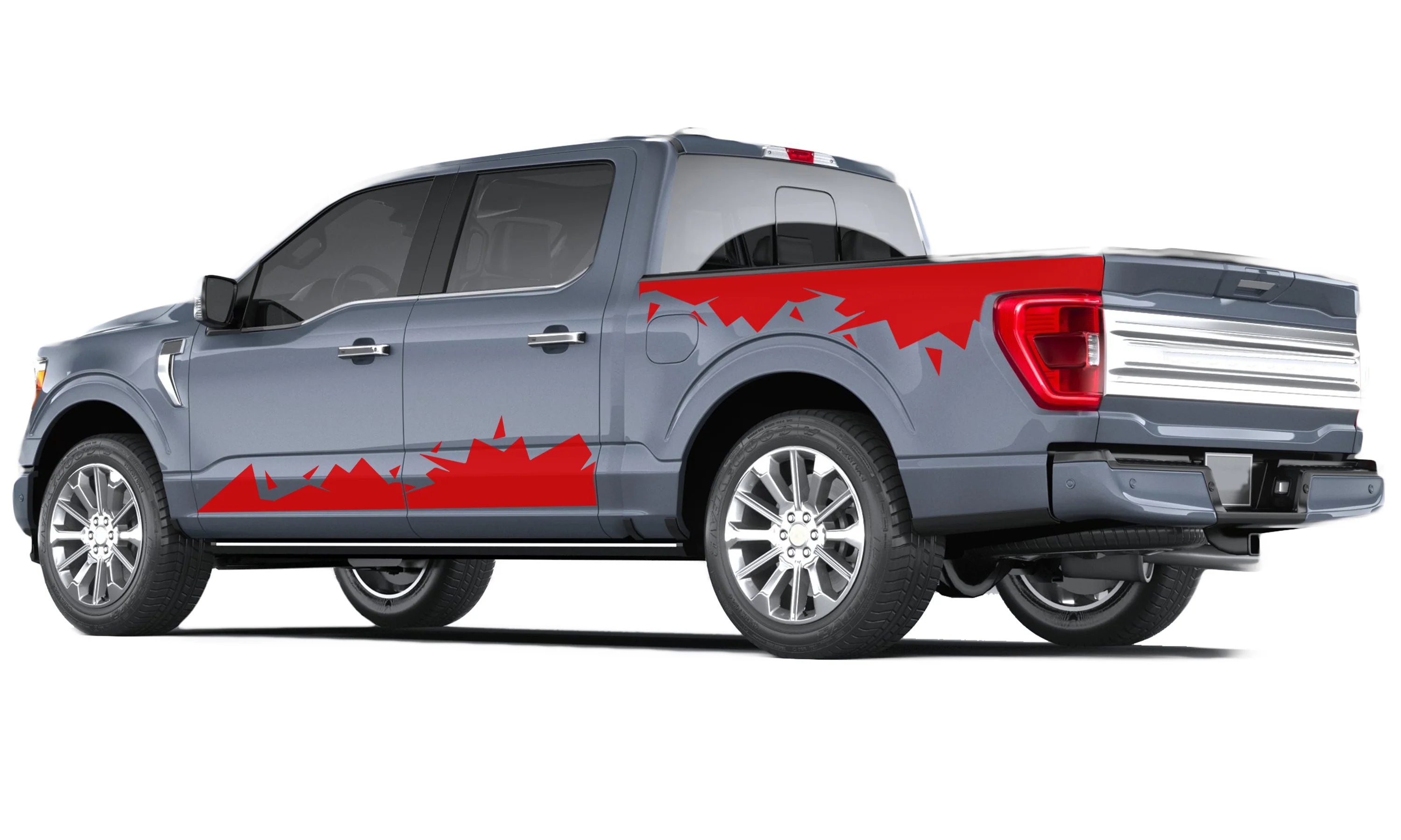 Cracks Doors and Bed Graphics Vinyl Decals Compatible with Ford F150 - Image 2