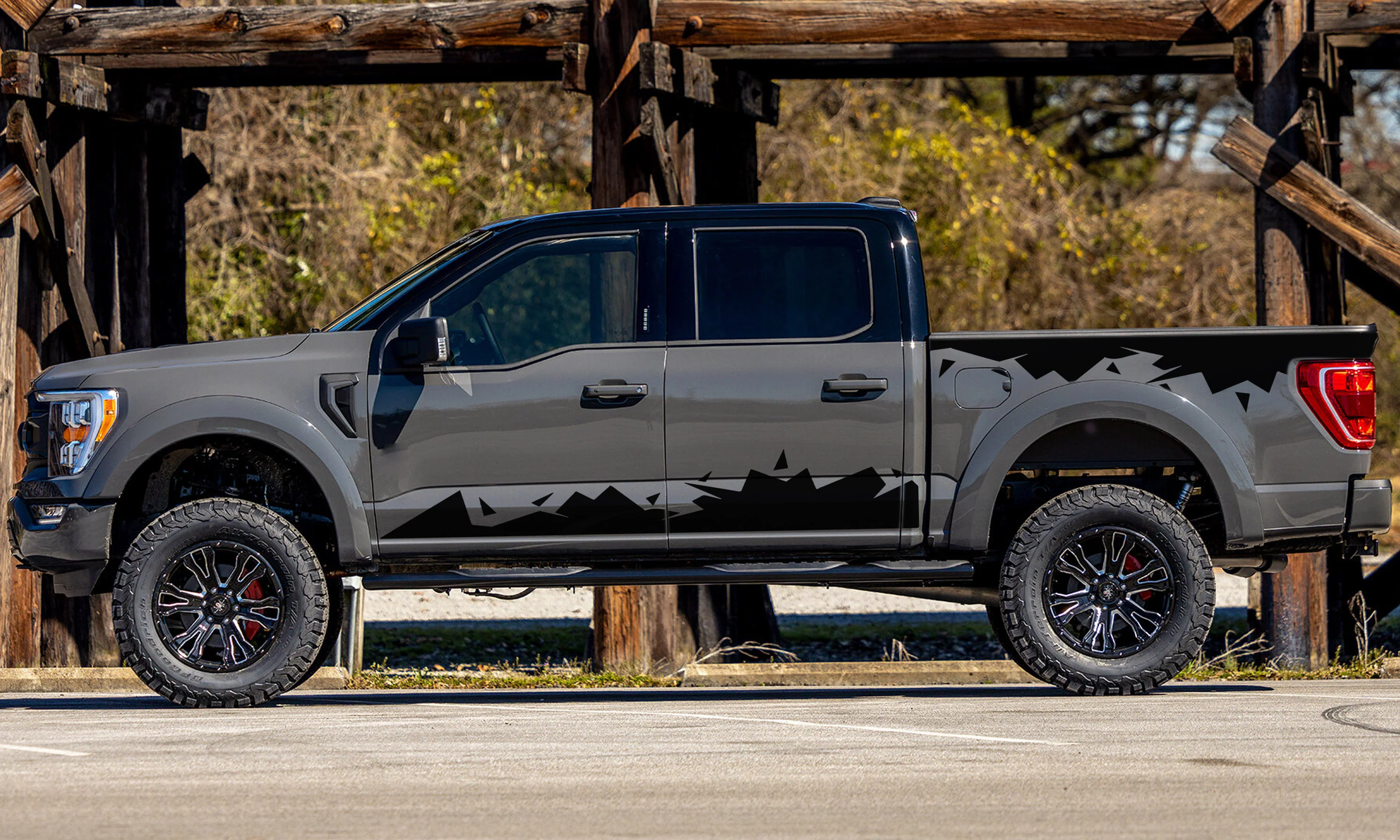 Cracks Doors and Bed Graphics Vinyl Decals Compatible with Ford F150 - Image 3