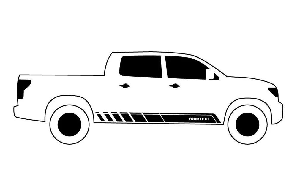 Custom Lower Rocket Stripes Graphics vinyl decals for Honda Ridgeline