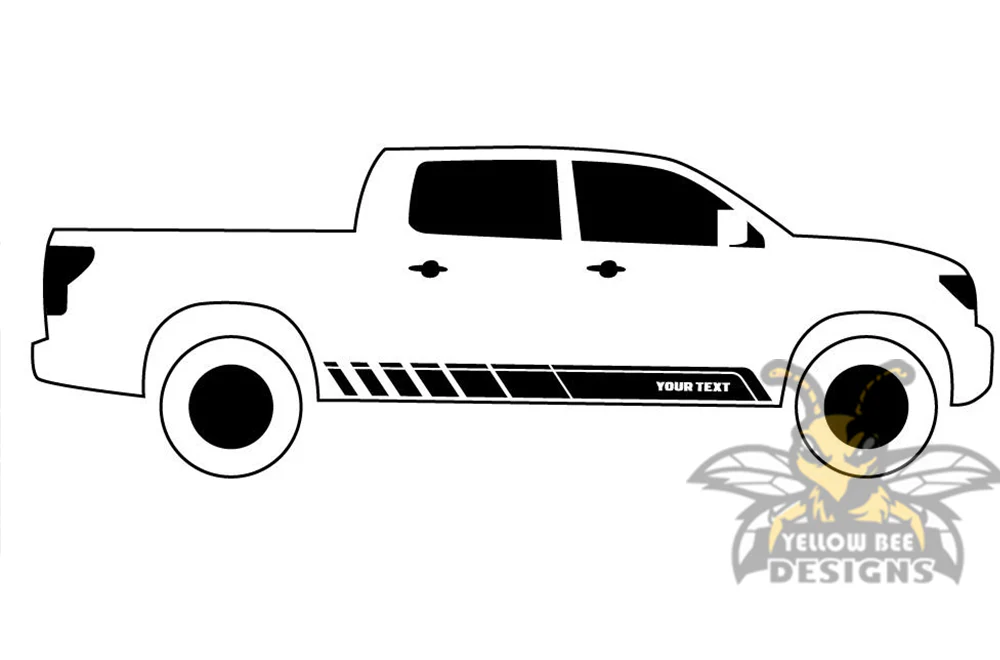 Custom Lower Rocket Stripes Graphics vinyl decals for Honda Ridgeline - Image 2