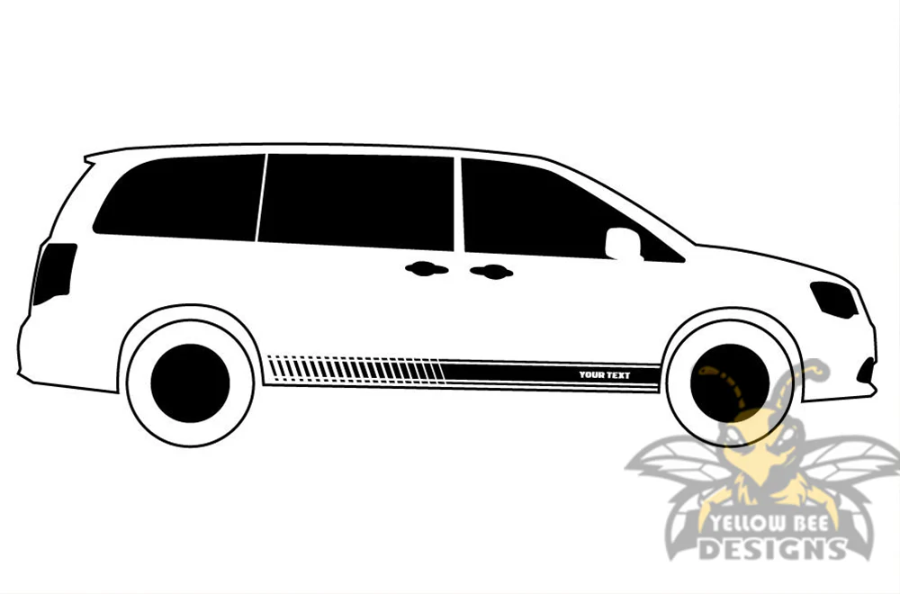 Custom Lower Side Stripes Graphics Vinyl Decals Compatible with Honda CR-V - Image 2