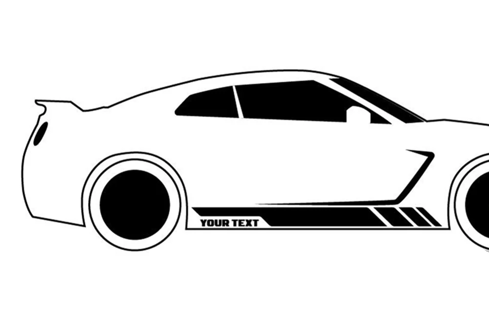 Custom Rocket Stripes Graphics Vinyl Decals Compatible with Ford Fusion