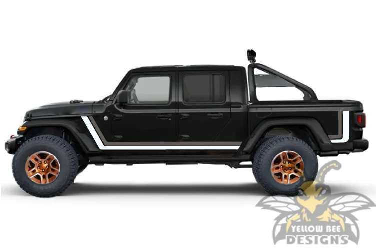 Customize side Jeep JT Gladiator 4 Door Scrambler Retro Stripes for JT Gladiator - Image 3