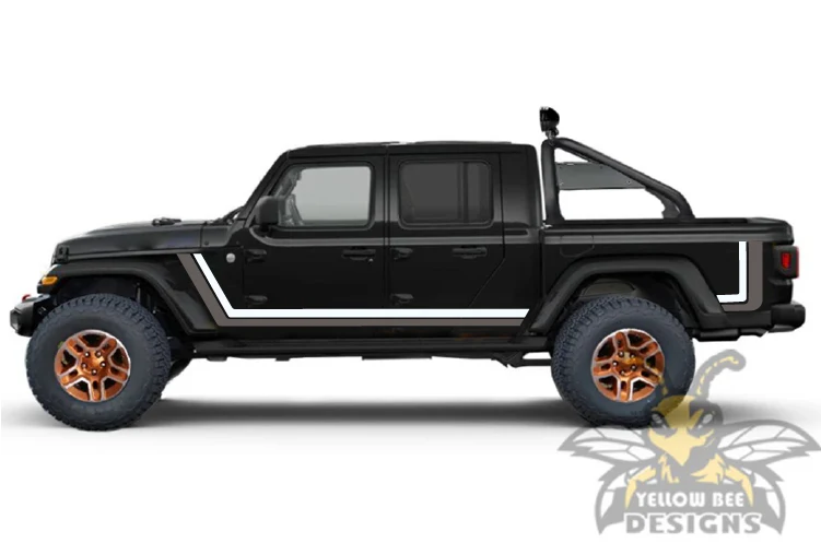 Customize side Jeep JT Gladiator 4 Door Scrambler Retro Stripes for JT Gladiator - Image 6
