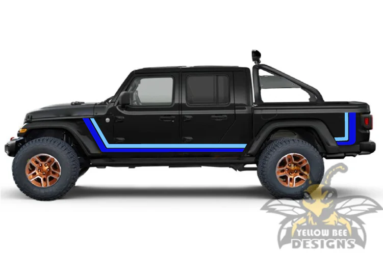 Customize side Jeep JT Gladiator 4 Door Scrambler Retro Stripes for JT Gladiator - Image 7
