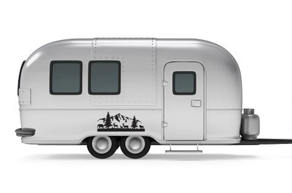 Deer & Mountain Decals, Graphics For RV, Trailer Hauler, Camper, Motor-Ηome, Caravan - Image 2