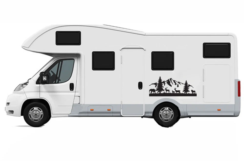 Deer & Mountain Decals, Graphics For RV, Trailer Hauler, Camper, Motor-Ηome, Caravan - Image 3