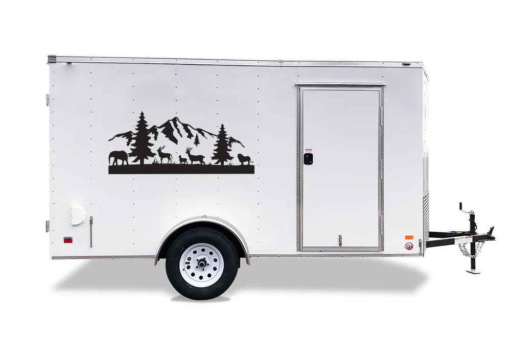 Deer & Mountain Decals, Graphics For RV, Trailer Hauler, Camper, Motor-Ηome, Caravan - Image 4