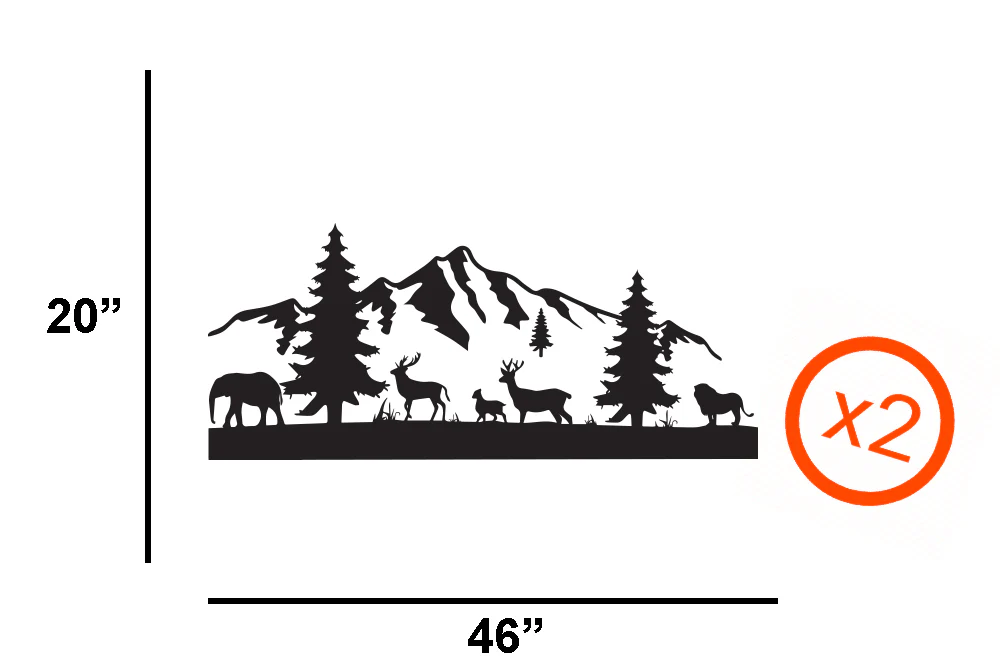 Deer & Mountain Decals, Graphics For RV, Trailer Hauler, Camper, Motor-Ηome, Caravan - Image 6
