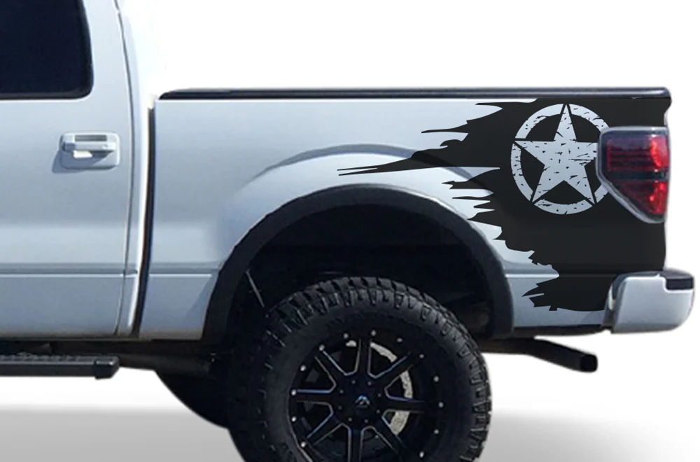 Desert Star Bed Graphics Vinyl Decals Compatible with Ford F150 Super Crew Cab 5.5''