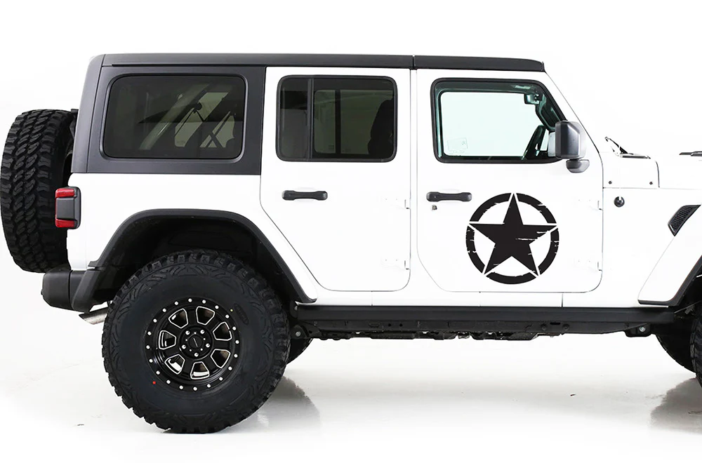 Desert Star Side Graphics Kit Vinyl Decal Compatible with Jeep Wrangler