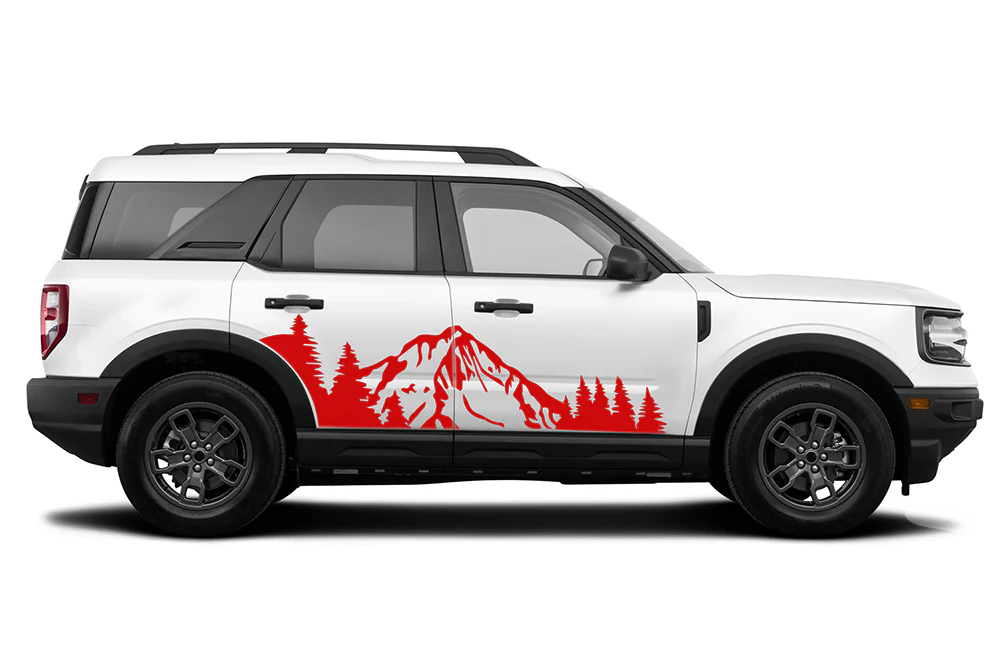 Door Adventure Mountains Graphics Vinyl Decals Compatible with Ford Bronco Sport - Image 2