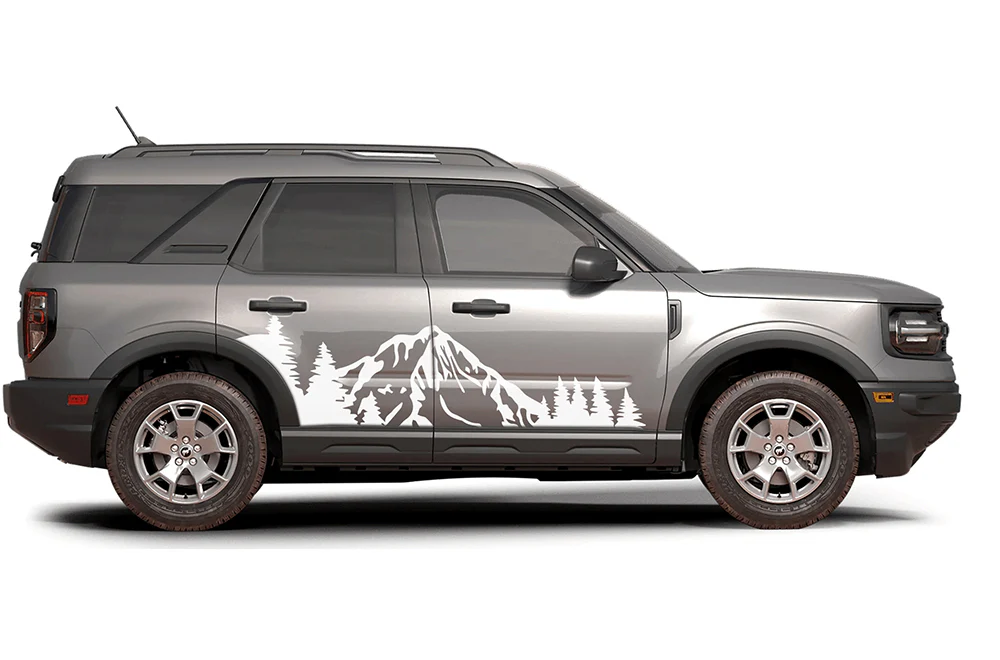 Door Adventure Mountains Graphics Vinyl Decals Compatible with Ford Bronco Sport - Image 3