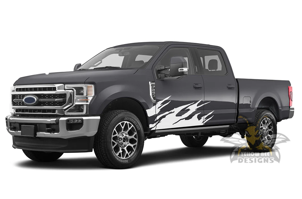 Door Fire Side Graphics Vinyl Decals Compatible with Ford F250 - Image 3