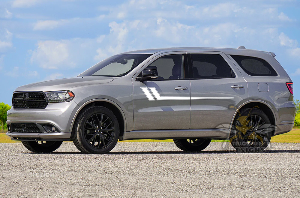 Door Hockey Side Stripes Vinyl Decals Compatible With Dodge Durango - Image 3