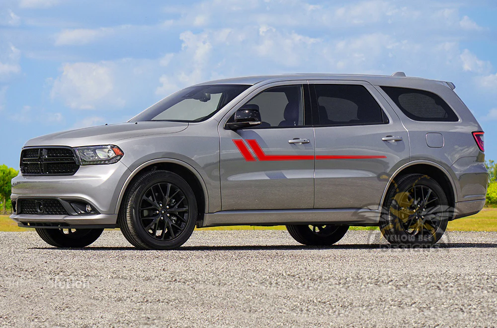 Door Hockey Side Stripes Vinyl Decals Compatible With Dodge Durango - Image 4