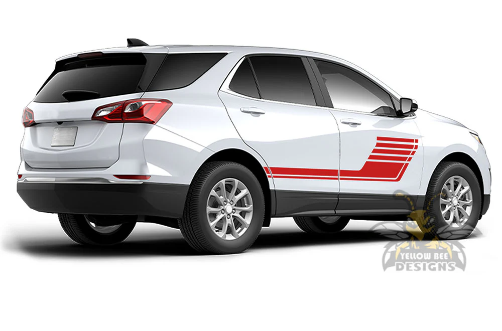 Door Hockey Stripes Graphics Vinyl Decals Compatible with Chevrolet Equinox - Image 3