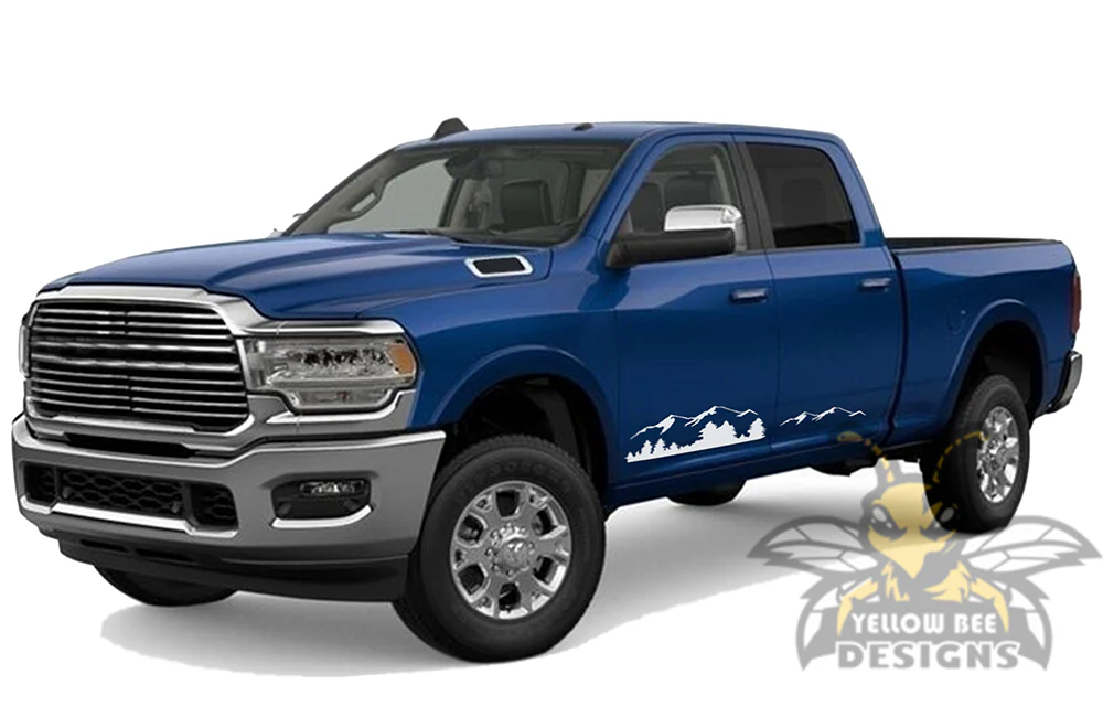 Door Mountains Graphics Kit Vinyl Decals Compatible with Dodge Ram 2500 Crew Cab - Image 4