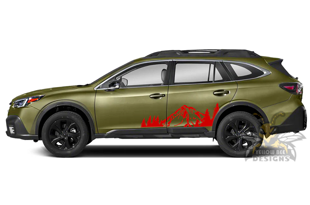 Door Mountains Trees Graphics Vinyl Decals Compatible with Subaru Outback - Image 3