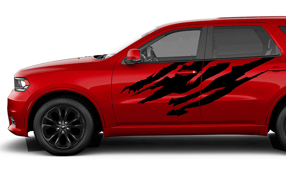 Door Scratches Side Door Vinyl Decals Compatible With Dodge Durango
