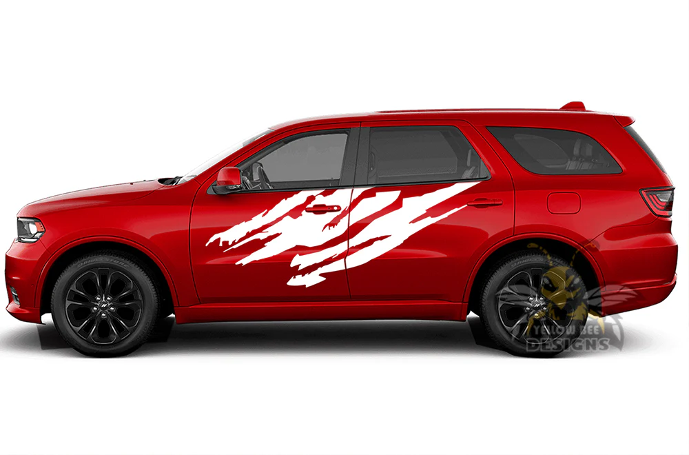 Door Scratches Side Door Vinyl Decals Compatible With Dodge Durango - Image 2