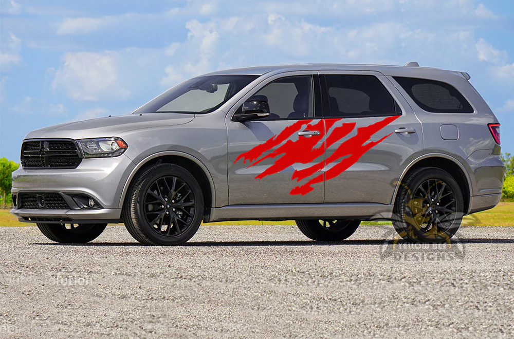 Door Scratches Side Door Vinyl Decals Compatible With Dodge Durango - Image 3