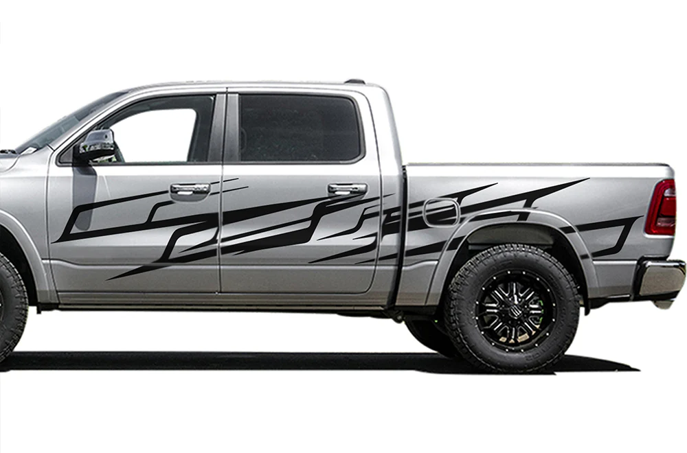 Door side Graphics Kit Vinyl Decal Compatible with Dodge Ram Crew Cab 1500