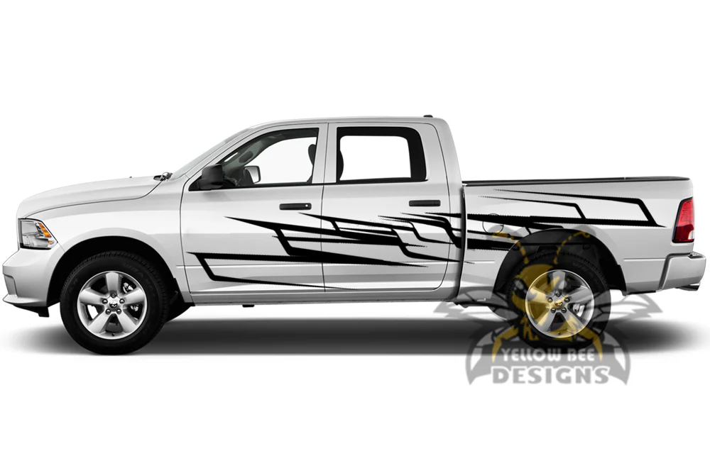 Door side Graphics Kit Vinyl Decal Compatible with Dodge Ram Crew Cab 1500 - Image 2
