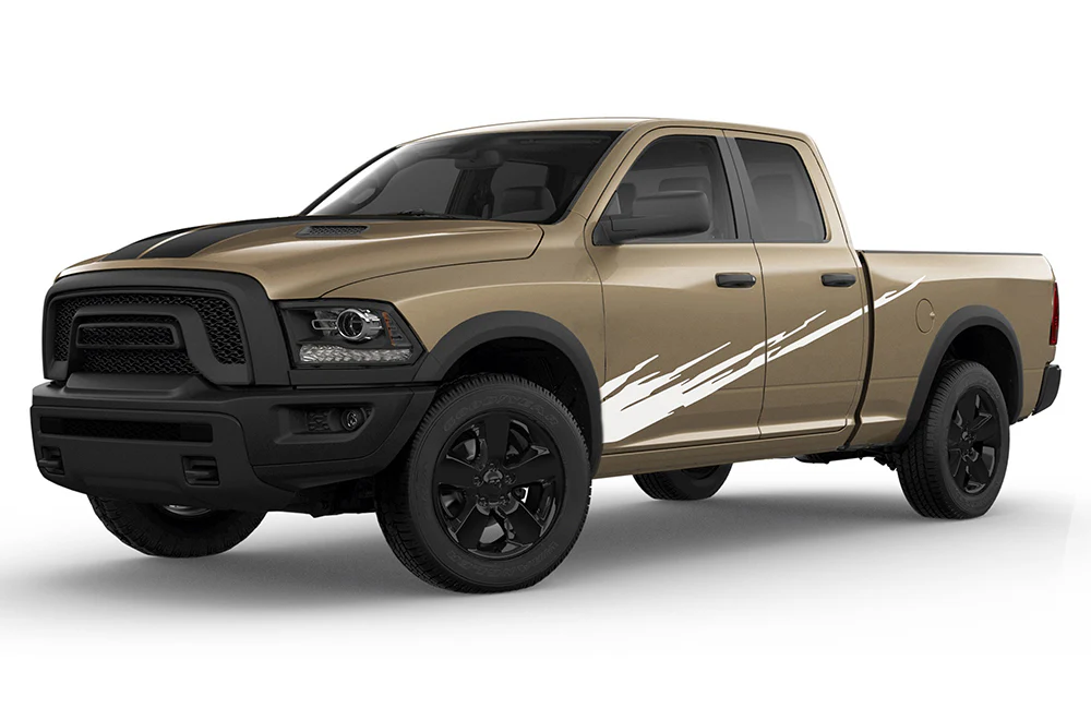 Door Splash Graphics Kit Vinyl Decals Compatible with Dodge Ram 1500 Quad Cab - Image 3