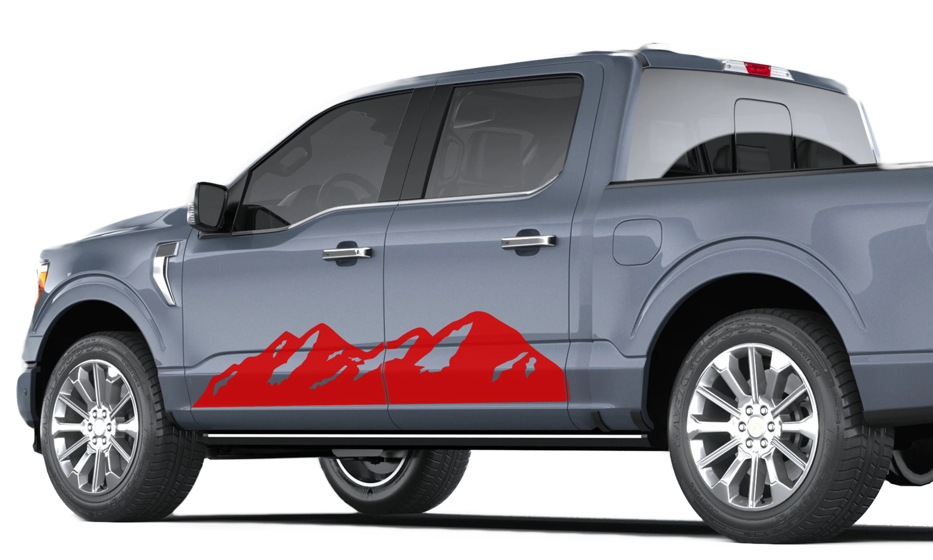 Doors Mountains Graphics Vinyl Decals Compatible with Ford F150 - Image 4