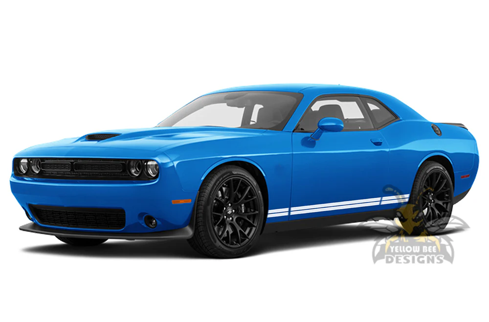 Double Belt Door Stripes Graphics Vinyl Decal Compatible with Dodge Challenger - Image 3